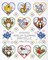 DIY Design Works Animal Hearts Baby Birth Record Counted Cross Stitch Kit 11x14